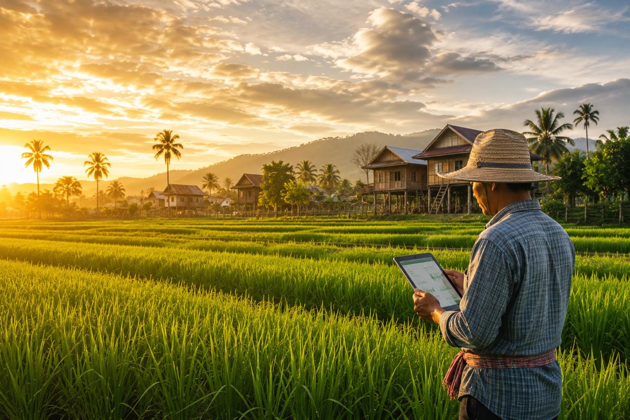 Rice paddies and smart agriculture in Cambodia — ស្រែនិងកសិកម្មឆ្លាតវៃកម្ពុជា