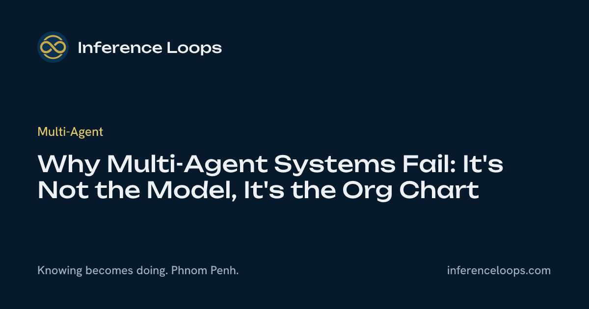 ហេតុអ្វី Multi-Agent System បរាជ័យ៖ មិនមែន Model ទេ វាជា Org Chart